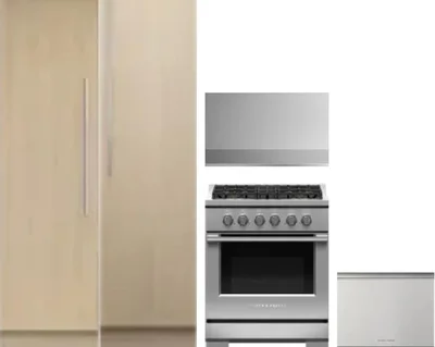 5 Piece Package Includes Refrigerator, Freezer, Range, Hood And Dishwasher